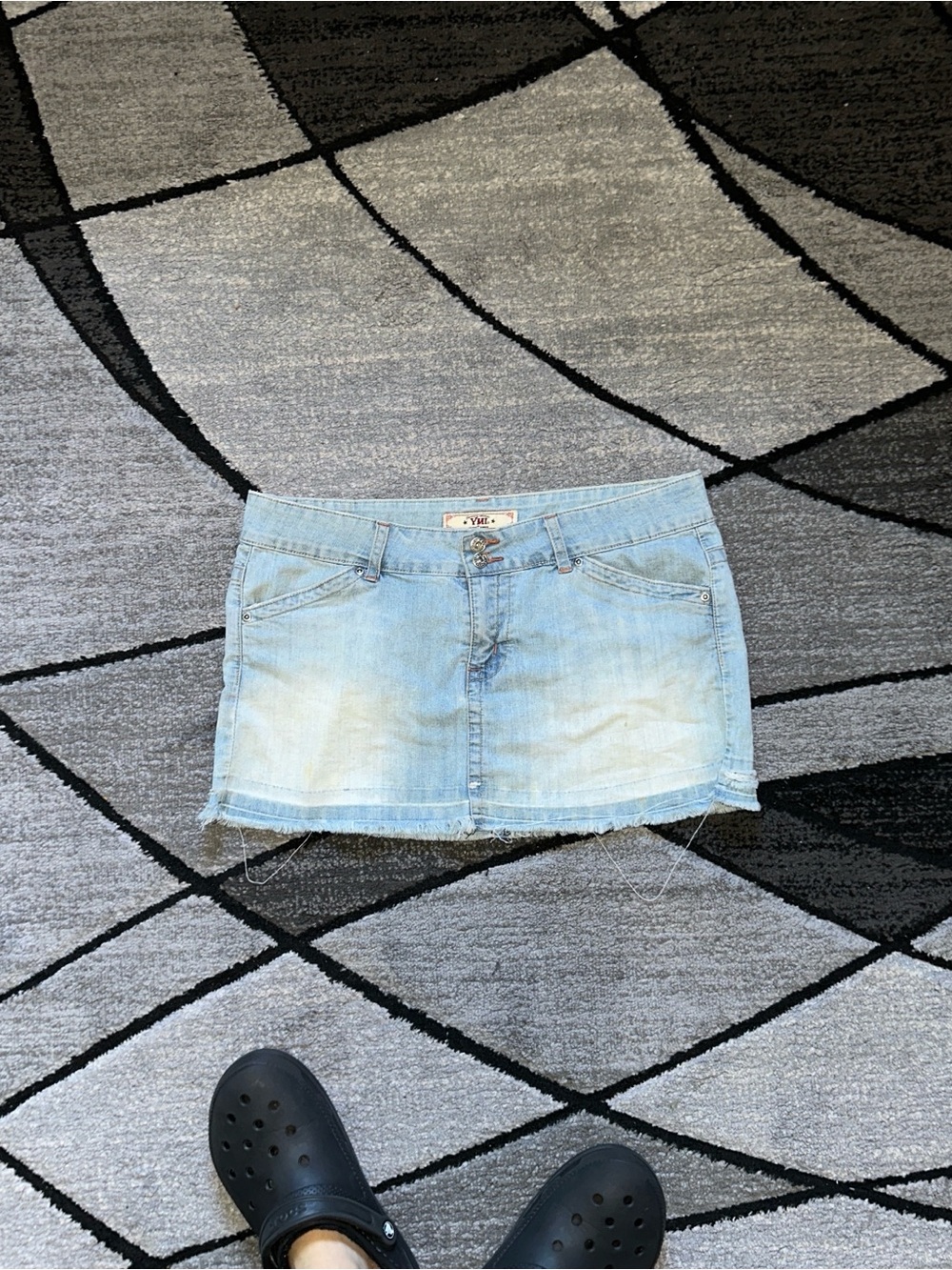 YMI Light Blue Denim Mini Skirt